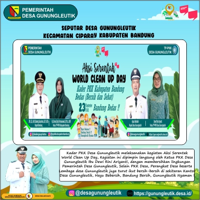 Peringatan Aksi Serentak World Clean Up Desa Gunungleutik 